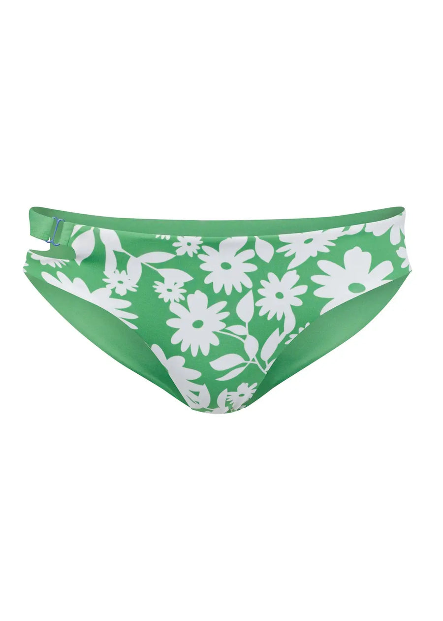 Caparica Bottom in Green Moonflower / Mint - bikini bottom