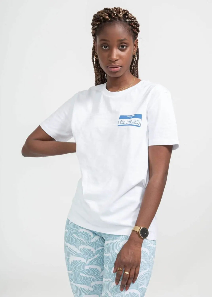 boochen sustainable Eco dressed T-Shirt white nature