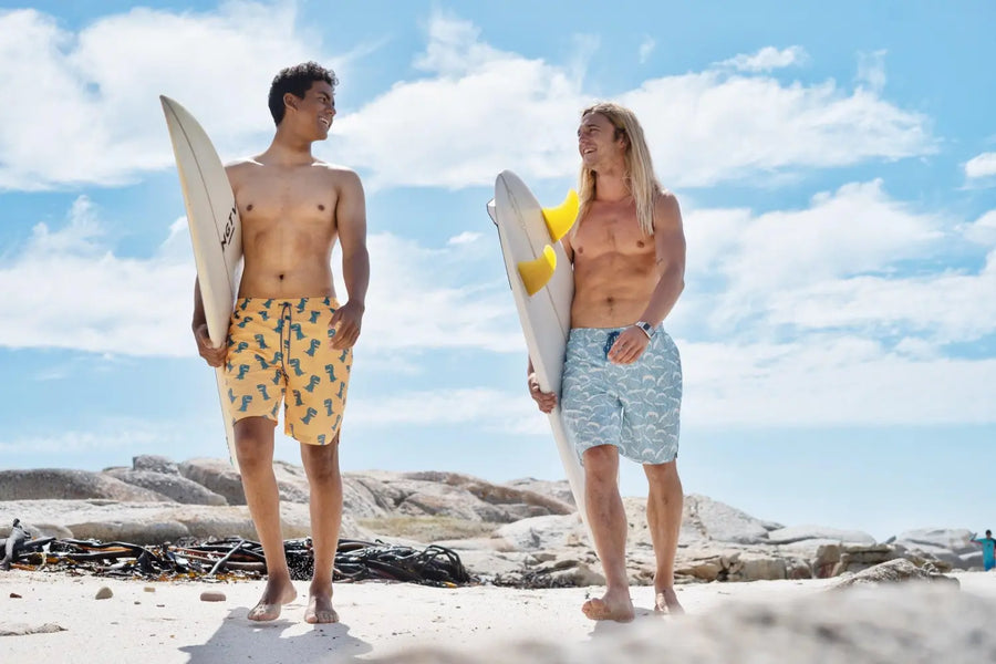 Faro Boardshorts - Ocean Waves Print - Boardshorts